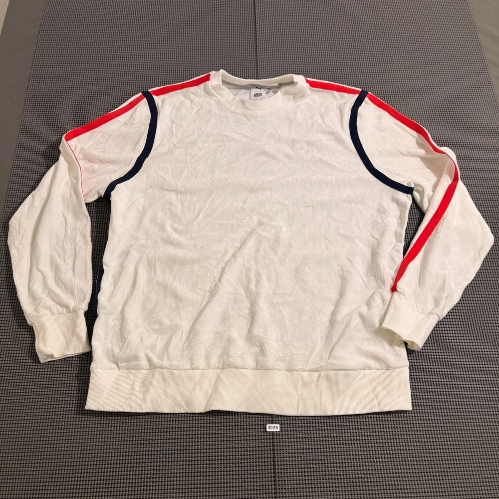 Puma x TMC The Marathon Clothing White Crewneck Sweatshirt Mens Large
